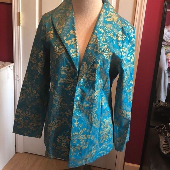 Chico's Jackets & Blazers - Additions by Chico’s Algiers blue jacket sz 1